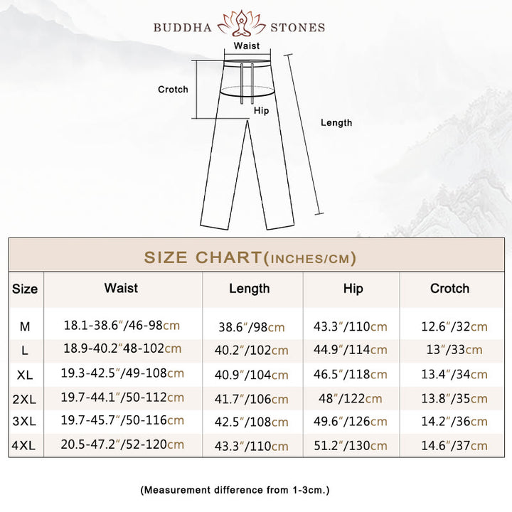 Buddha Stones Tang フロッグボタン 七分袖シャツ ワイドレッグパンツ コットンリネン メンズスーツ