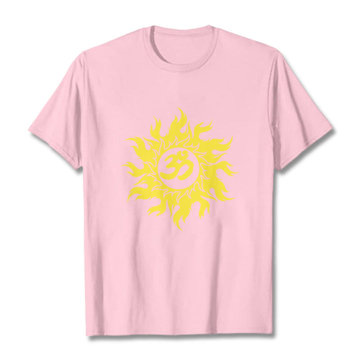Buddha Stones OM マントラ サンスクリット ゴールド サン T シャツ T シャツ - ライトピンク - 2XL - image 13