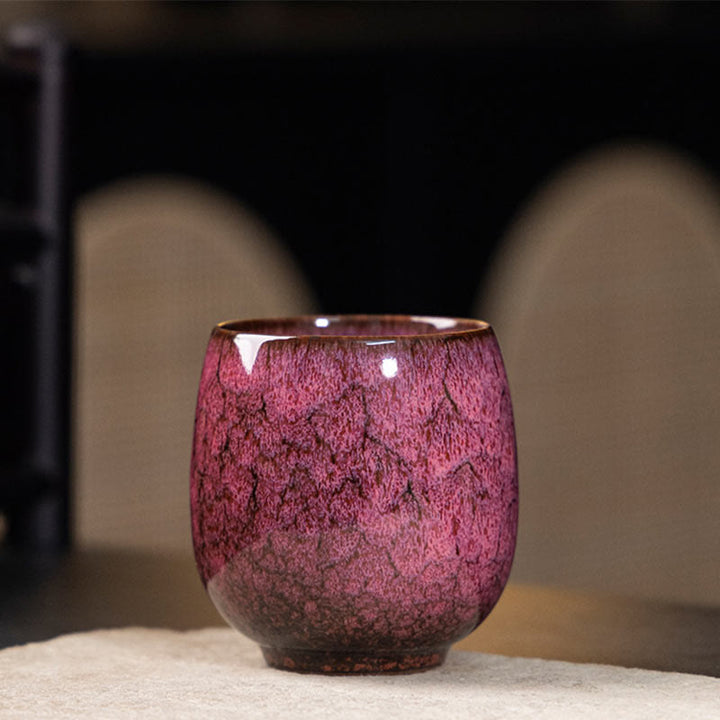 Buddha Stones手作りの小さな中国建展窯変陶器ティーカップカンフーティーカップ150ml