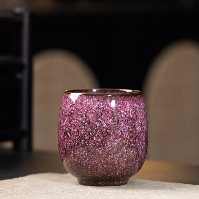 Buddha Stones手作りの小さな中国建展窯変陶器ティーカップカンフーティーカップ150ml