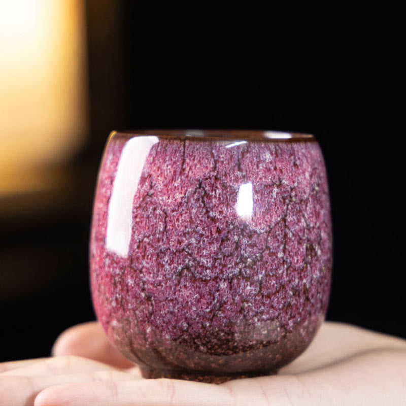 Buddha Stones手作りの小さな中国建展窯変陶器ティーカップカンフーティーカップ150ml