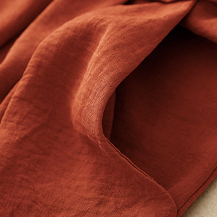 Buddha Stonesカジュアル エスニック シンプル ドローストリングデザイン レディース ワイドレッグ クロップドパンツ ポケット付き - image 15