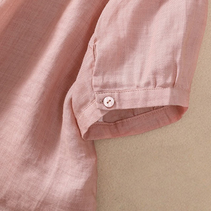 Buddha Stonesカジュアル デイリー 無地 ボタン フリルデザイン スタンドカラー レディース コットン リネン 七分袖 シャツ カーディガン - image 27