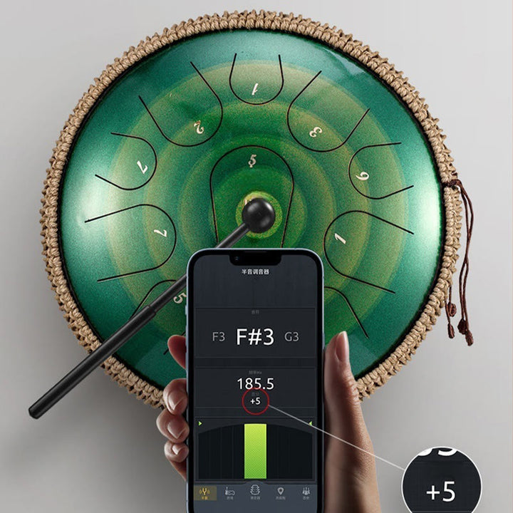 Buddha Stonesスチールタンドラム サウンドヒーリング マインドフルネス瞑想 ドラムキット 15音 14インチ 打楽器