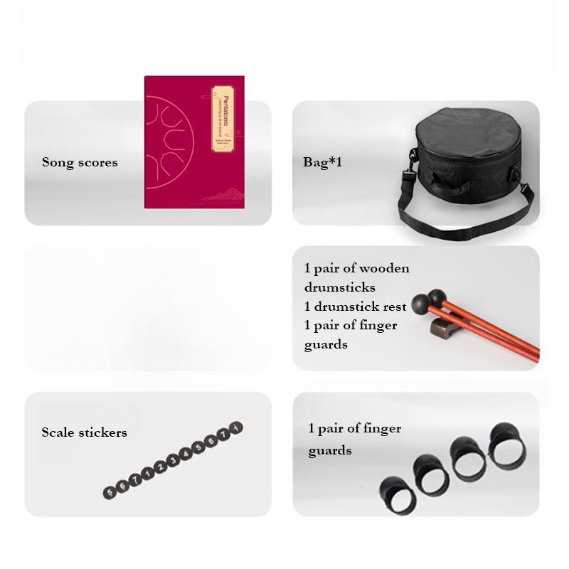 Buddha Stonesスチールタンドラム サウンドヒーリング瞑想ドラムキット 13ノート 12インチ 打楽器