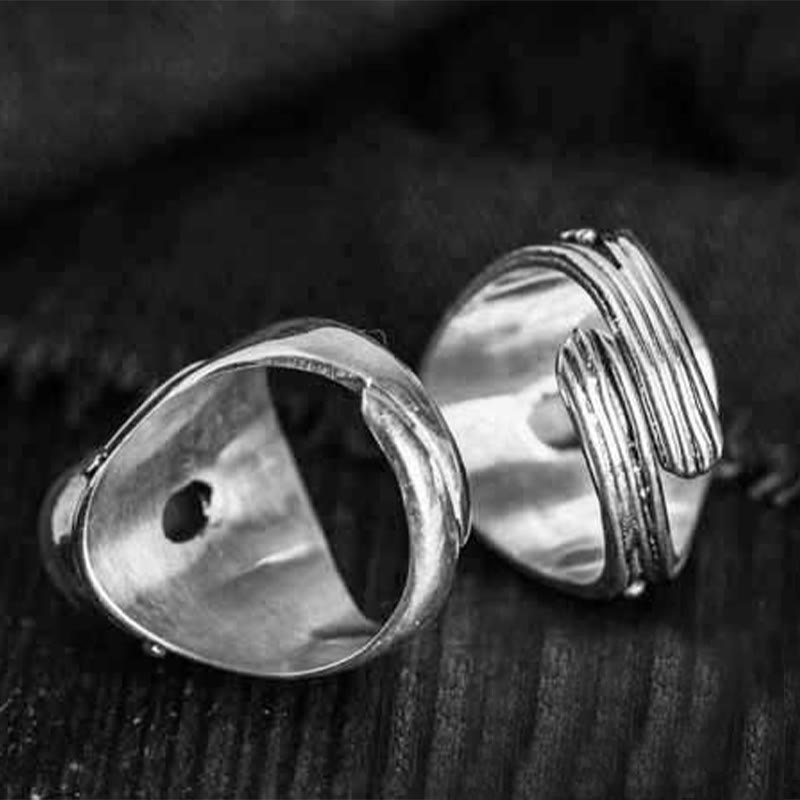 Buddha Stones 925スターリングシルバー ハンドメイド 天然ムーンストーン ヒーリング 調節可能リング