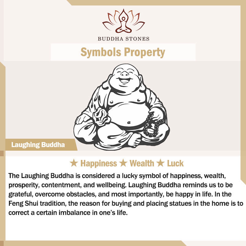 Buddha Stones銅製笑う仏陀模様の幸せネックレスペンダント - image 4