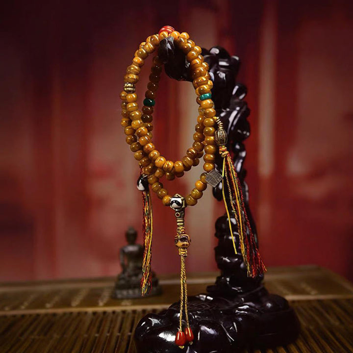 Buddha Stonesチベット 108ビーズ 骨ビーズ 邪悪な霊を遠ざけるMala