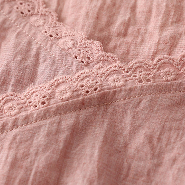 Buddha Stonesヴィンテージ サイドレースアップ スプライシングレース Vネック ノースリーブ レディース ベスト - image 2