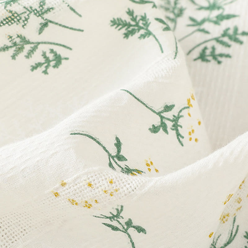 Buddha Stonesのレトロプリント花柄植物柄中国風カエルボタンデザインレディースコットンノースリーブベスト - image 6