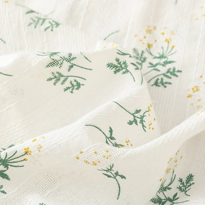 Buddha Stonesのレトロプリント花柄植物柄中国風カエルボタンデザインレディースコットンノースリーブベスト - image 7