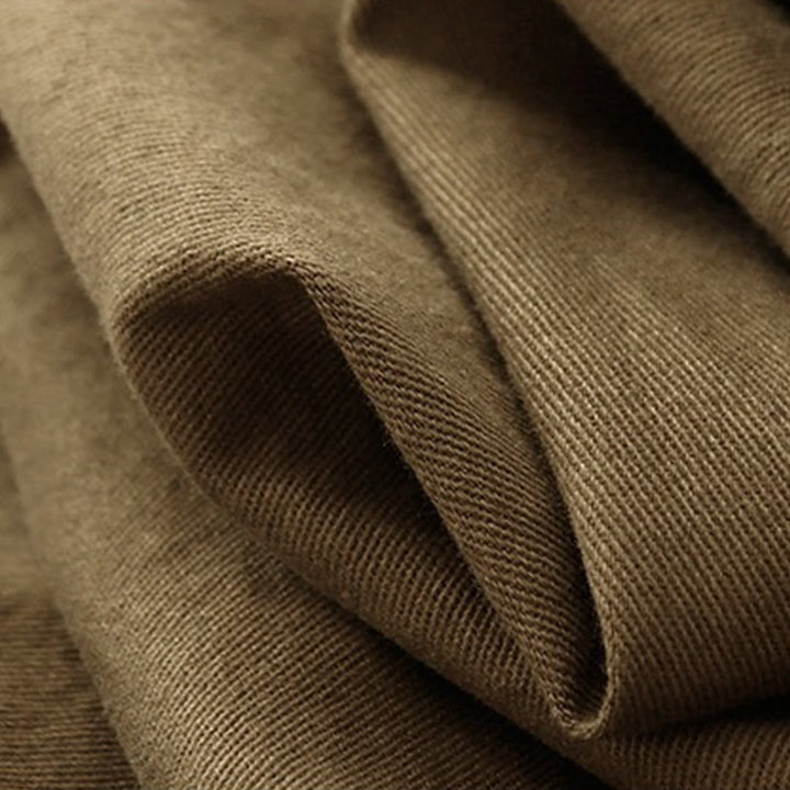 Buddha Stonesヴィンテージ プレーン ドローストリング ボタンデザイン スライド スリット レディース コットン リネン 7-8丈 スカート ポケット付き - image 3