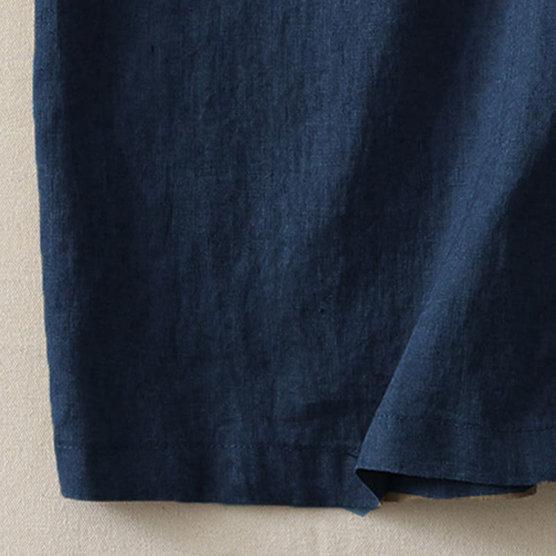 Buddha Stonesカジュアル カラーブロック ドローストリング レディース コットン ワイドレッグパンツ ポケット付き - image 15