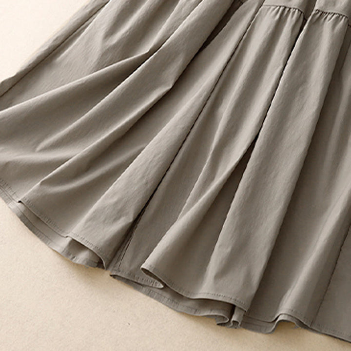 Buddha Stonesカジュアル ルーズ 無地 レディース コットン 伸縮性 7-8丈 ワイドレッグパンツ ポケット付き