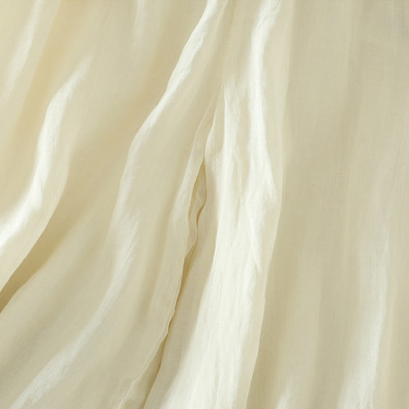 Buddha Stonesカジュアル 無地 裏地 リボン 伸縮性 レディース ポリエステル ワイドレッグパンツ ポケット付き