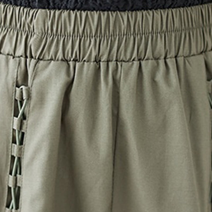 Buddha Stones夏カジュアル 純色 プリーツデザイン レディース コットンスカート