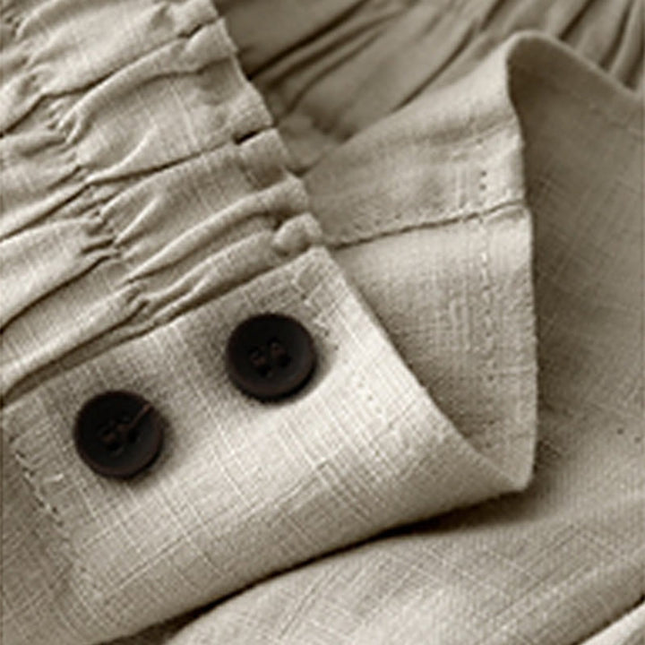 Buddha Stones夏 カジュアル プリーツ 無地 コットン リネン レディース ショートパンツ ポケット付き - image 18