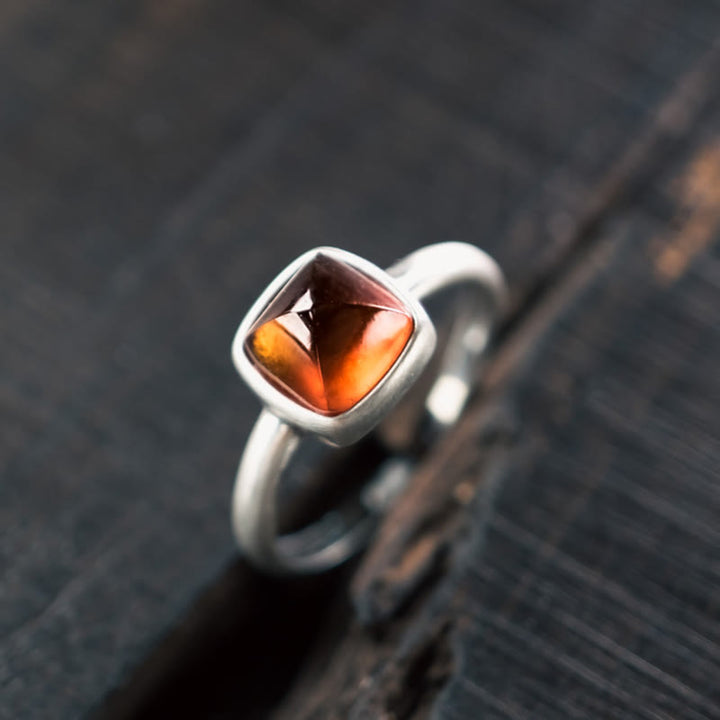 Buddha Stones天然 925 スターリングシルバー ガーネット 調節可能 挿入 カームリング