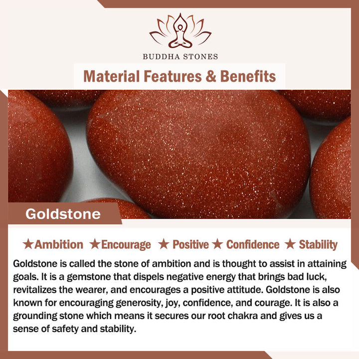 Buddha Stonesナチュラル 2mm ゴールドストーンビーズ ポジティブ マルチレイヤーブレスレット