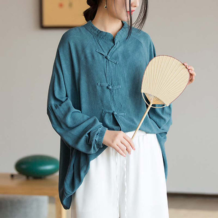 Buddha Stonesカエルボタン長袖シャツ禅太極拳瞑想トップス漢服ジャケット - image 10