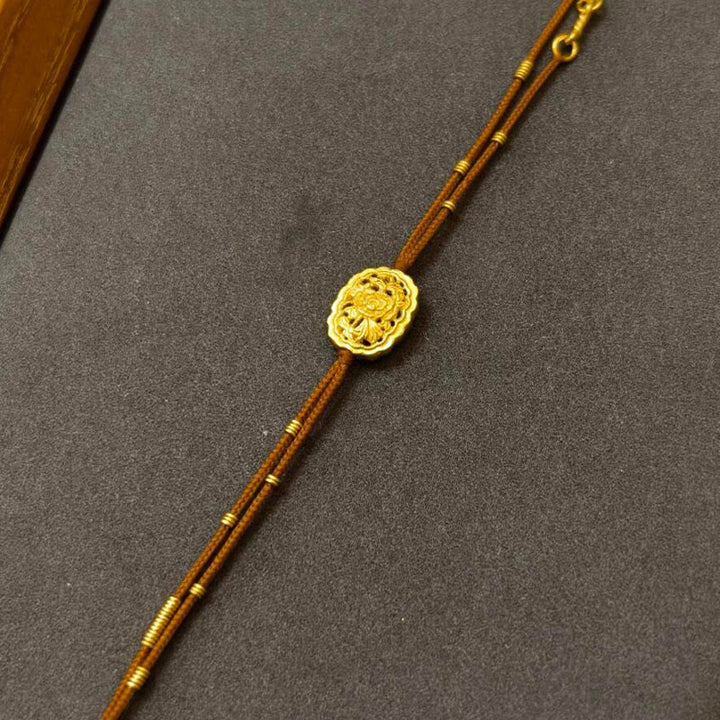 Buddha Stonesハンドメイド銅金メッキ牡丹紐バランスブレスレット - image 2