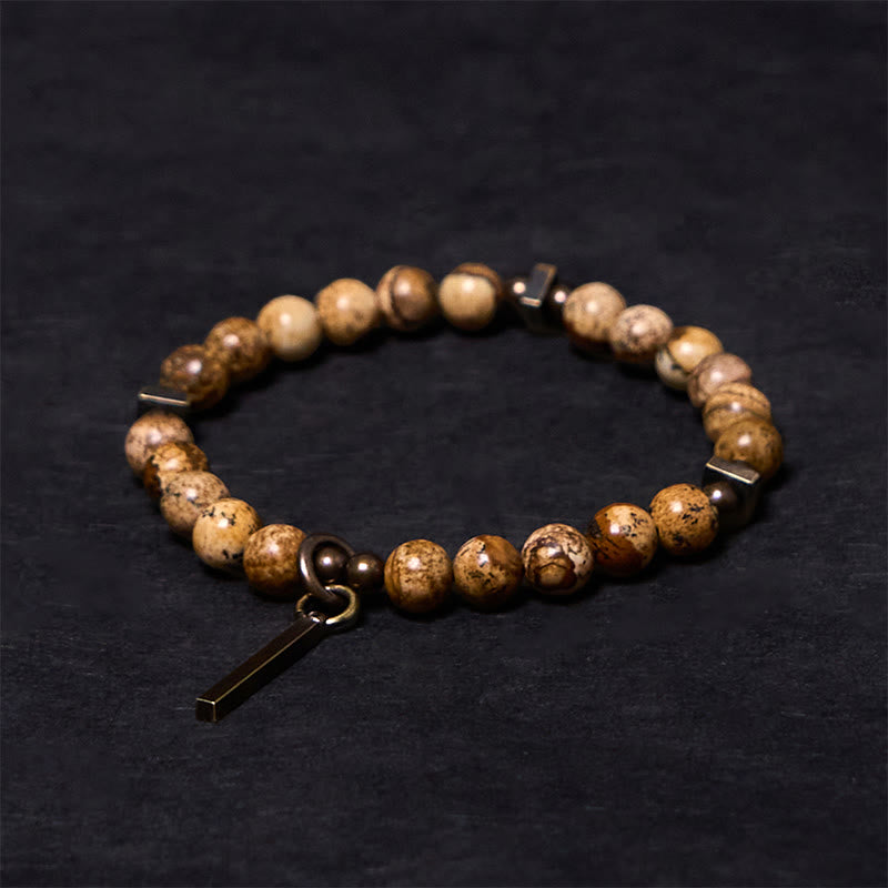 Buddha Stones風デザイン銅製幸運ブレスレット