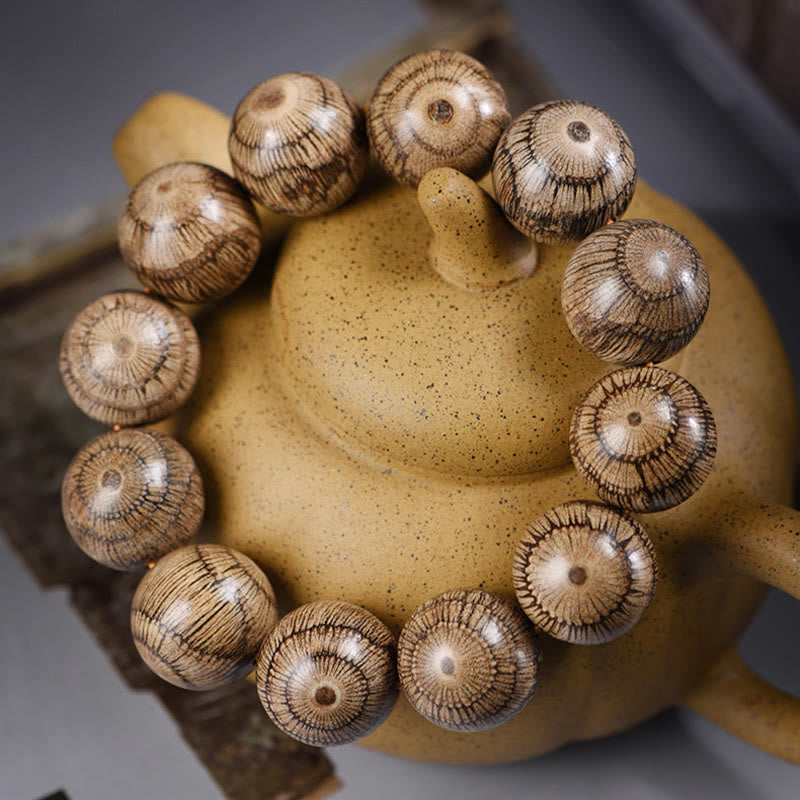 Buddha Stonesグネトゥムウッドビーズ保護ブレスレット - image 2