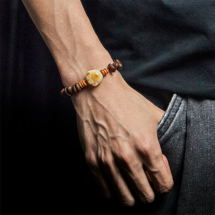 Buddha Stones天然猫の手 コーヒー豆 菩提樹シードビーズ ブレスレット - image 5