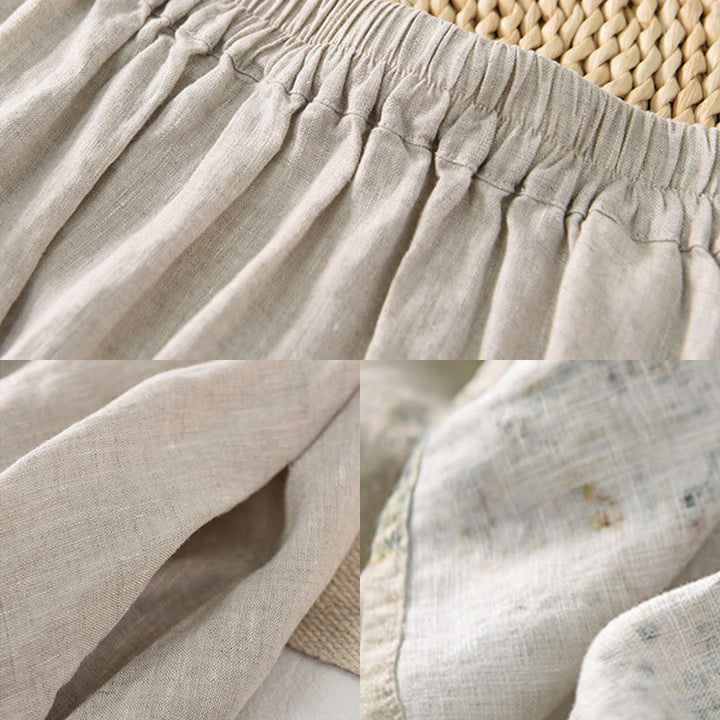 Buddha Stonesヴィンテージプリント レディース リネン 7-8丈スカート ポケット付き - image 12