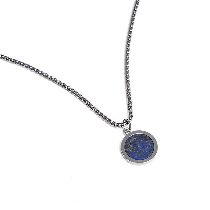 Buddha Stones天然石 ターコイズ タイガーアイ ラズライト マラカイト チタン鋼 浄化ネックレス ペンダント