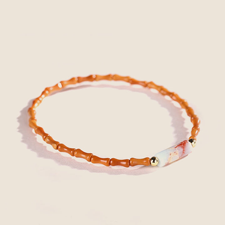 Buddha Stones極細オリーブピットピースブレスレット - image 3