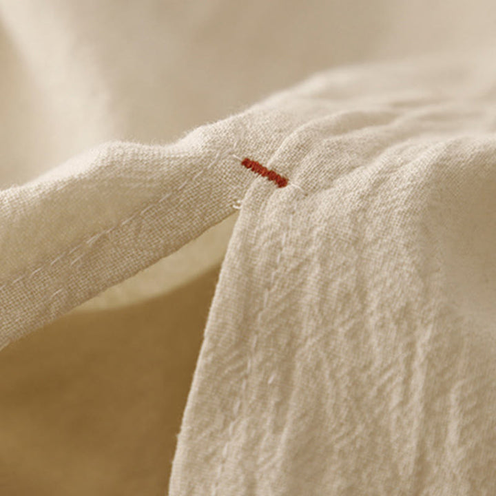 Buddha Stonesカジュアル サイドスリットデザイン コットン レディース ワイドレッグ 7-8丈パンツ ポケット付き - image 8