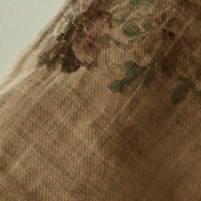 Buddha Stonesパープルフラワープリントカエルボタンデザインシャツ - image 10