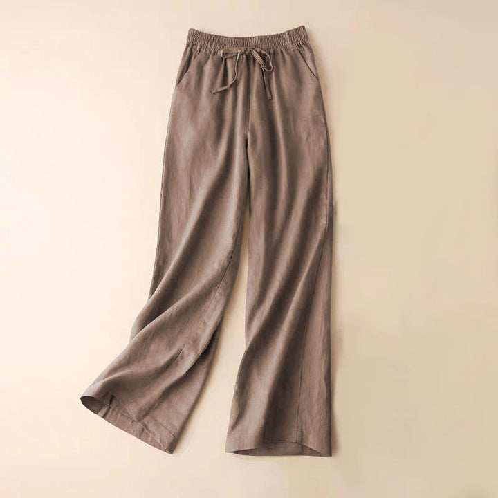 Buddha Stonesカジュアル ハイウエスト レースアップ ワイドレッグパンツ ポケット付き - タン - US12、 UK/AU16、 EU44 (3XL) - image 28