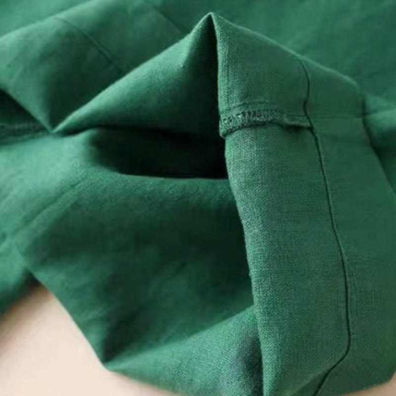 Buddha Stonesカジュアル ハイウエスト レースアップ ワイドレッグパンツ ポケット付き - image 12