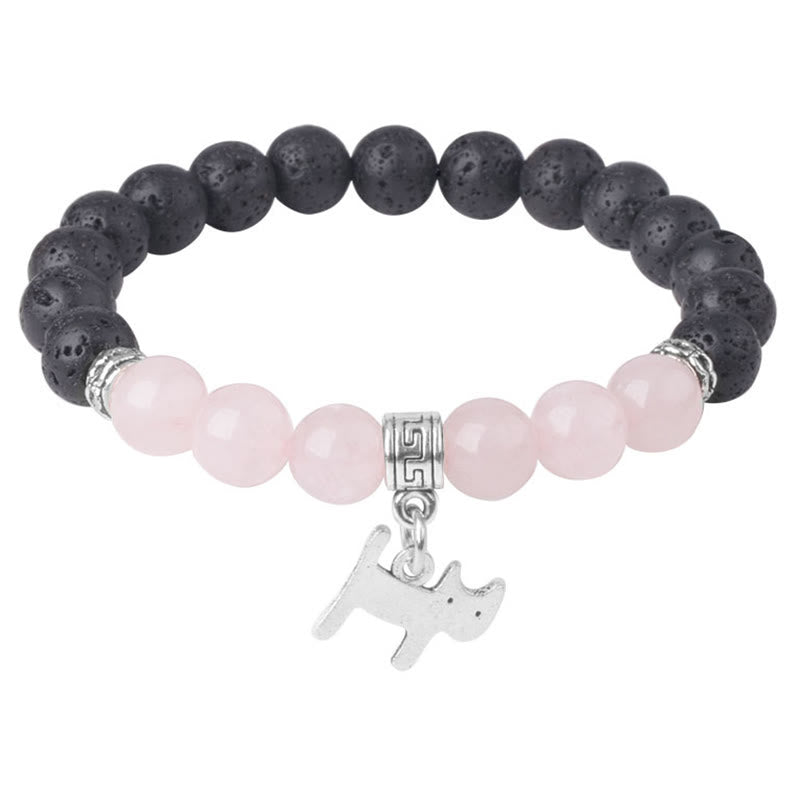 Buddha Stonesブラック溶岩石 クリスタルビーズ 動物柄 ヒーリングブレスレット - image 28