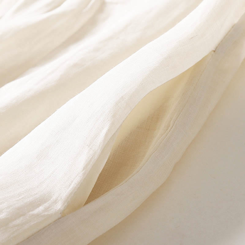 Buddha Stonesカジュアル アコーディオンプリーツ 無地 Vネック 半袖 コットン ミディドレス ポケット付き - image 33