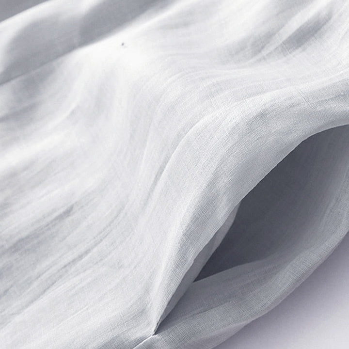 Buddha Stonesカジュアル アコーディオンプリーツ 無地 Vネック 半袖 コットン ミディドレス ポケット付き - image 28