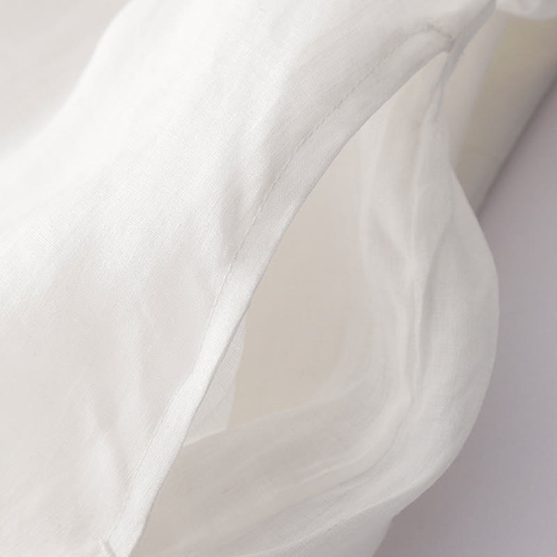 Buddha Stonesカジュアル アコーディオンプリーツ 無地 Vネック 半袖 コットン ミディドレス ポケット付き - image 50