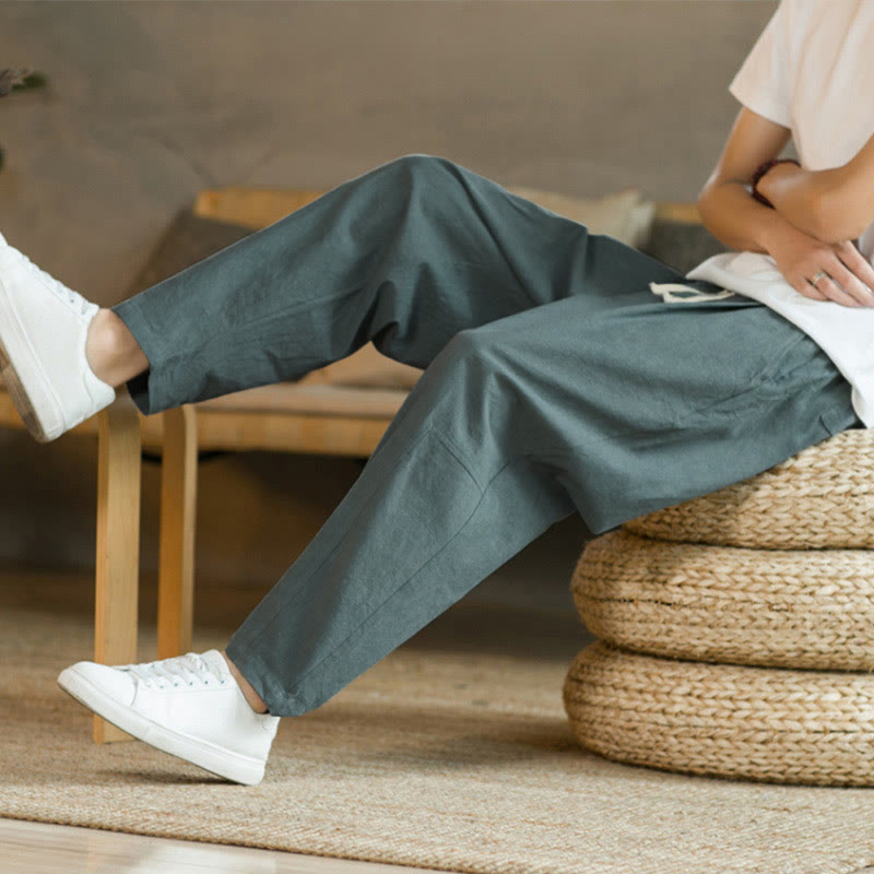 Buddha Stonesポケット付きメンズ サマーコットンパンツ - image 8