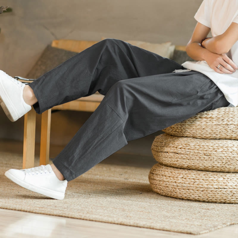 Buddha Stonesポケット付きメンズ サマーコットンパンツ - image 21