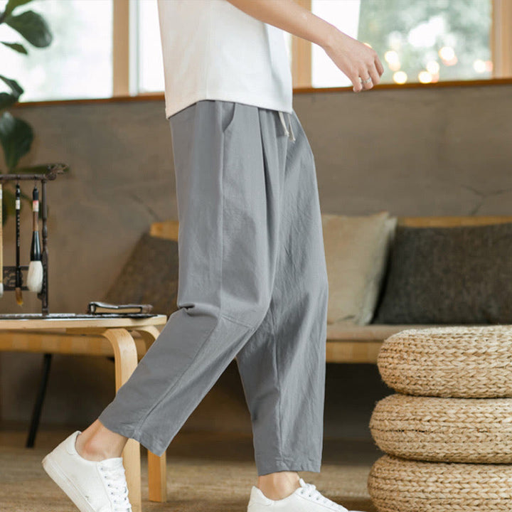 Buddha Stonesポケット付きメンズ サマーコットンパンツ - image 24