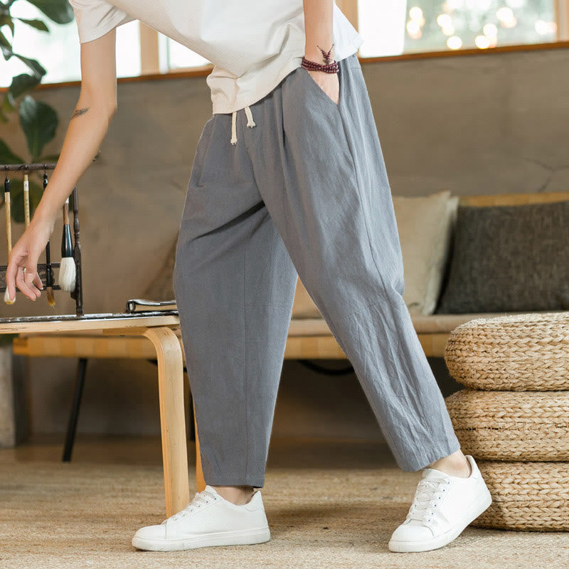 Buddha Stonesポケット付きメンズ サマーコットンパンツ - image 23