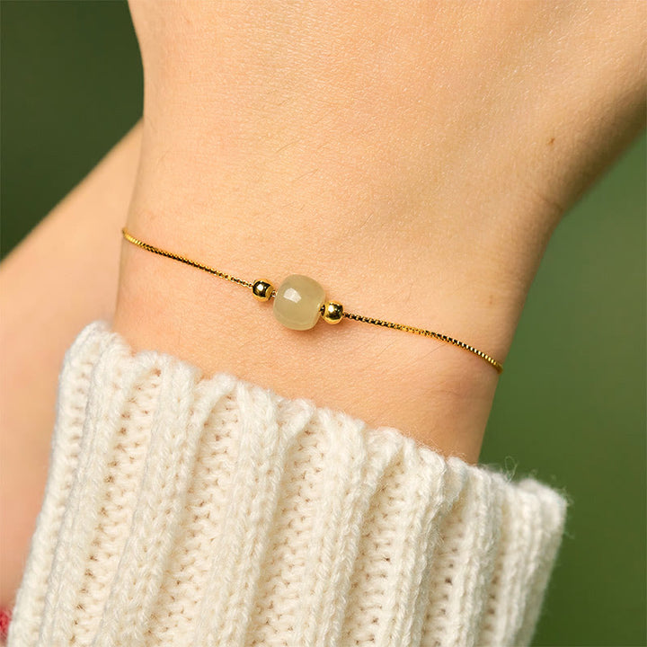 Buddha Stones 925スターリングシルバー 天然翡翠ビーズ アバンダンス チェーンブレスレット - image 16