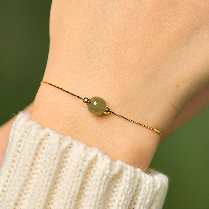 Buddha Stones 925スターリングシルバー 天然翡翠ビーズ アバンダンス チェーンブレスレット - image 3