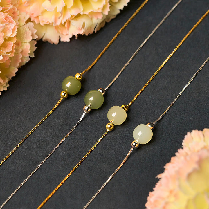 Buddha Stones 925スターリングシルバー 天然翡翠ビーズ アバンダンス チェーンブレスレット - image 23