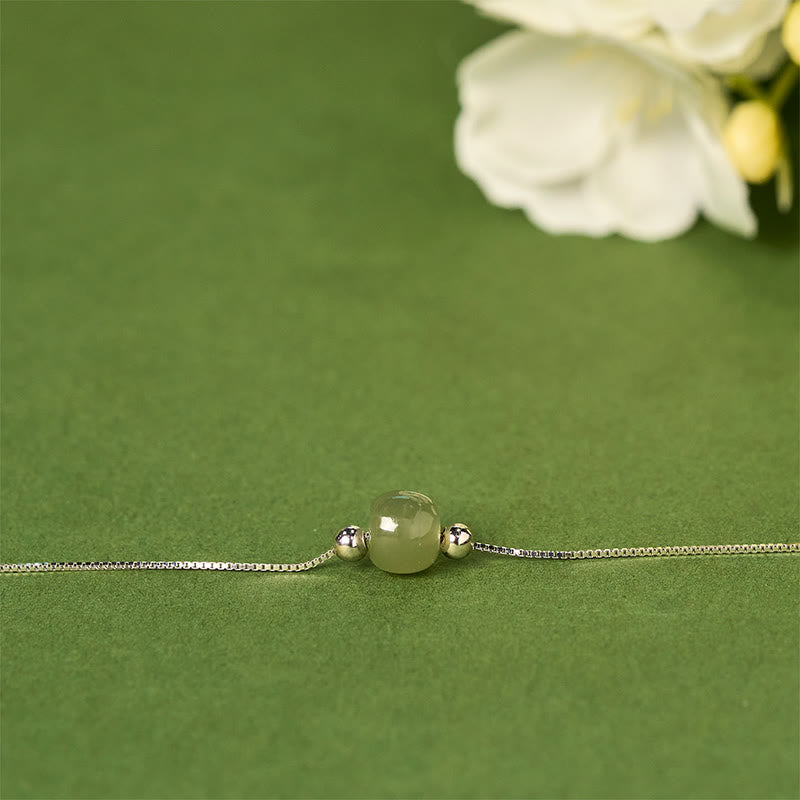 Buddha Stones 925スターリングシルバー 天然翡翠ビーズ アバンダンス チェーンブレスレット - image 11