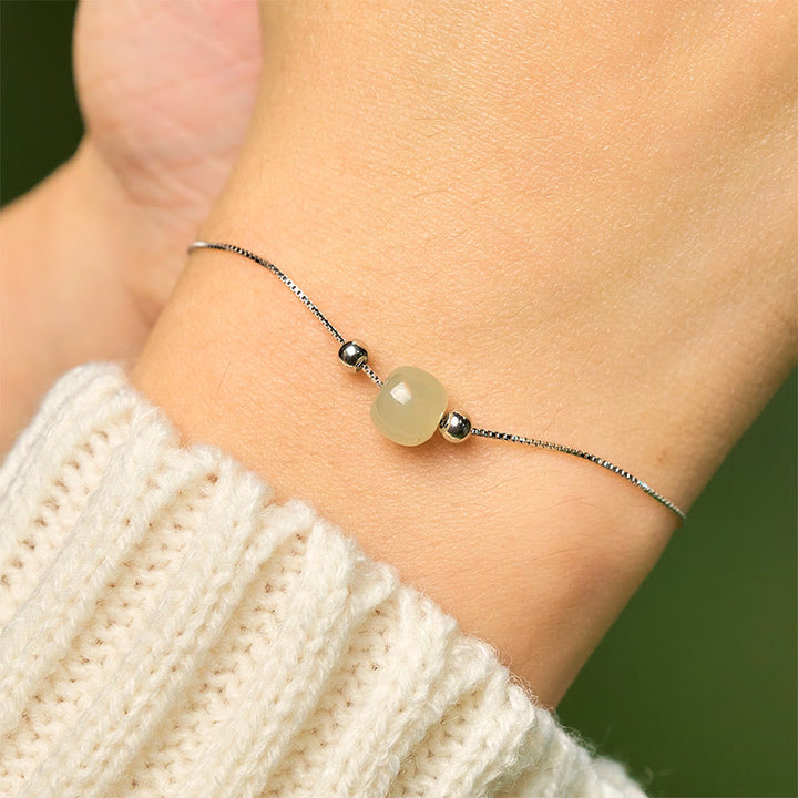 Buddha Stones 925スターリングシルバー 天然翡翠ビーズ アバンダンス チェーンブレスレット - image 22