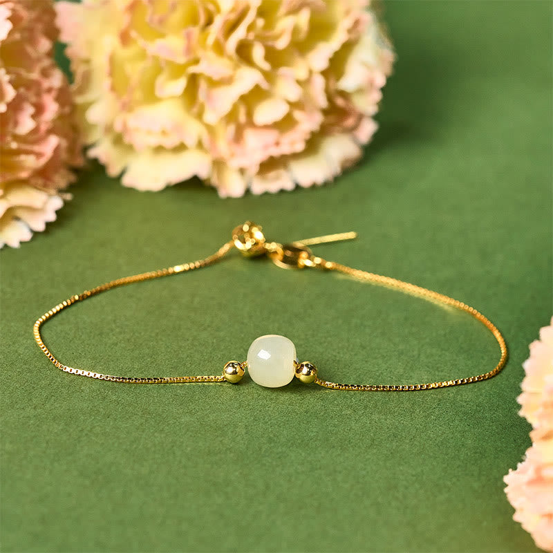 Buddha Stones 925スターリングシルバー 天然翡翠ビーズ アバンダンス チェーンブレスレット - image 14