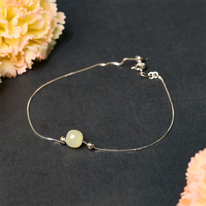 Buddha Stones 925スターリングシルバー 天然翡翠ビーズ アバンダンス チェーンブレスレット - image 19